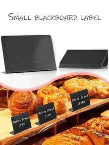 3/6/12pcs L-Shaped Mini Chalkboard Signs Acrylic Chalkboard Buffet Tags Small Black Food Display Stands For Message Board Signs, Weddings, Tents, Birthday Parties ﻿,Christmas Decoration,Bedroom Decor,Room Decor Bedroom,Christmas Gifts,Christmas Decorations,Christmas Decorations Home