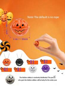4 buc - Clopoței de Halloween cu model Jack-O-Bell, Ornamente cu mărgele în formă de clopoțel de dovleac, Aduceți o rolă de sfoară, potrivite pentru decorarea Halloweenului, Cadouri de petrecere, Clopoței Jack-O-Lantern - Zgărzi pentru animale de companie, Clopoței agățați, Ornamente decorative DIY de Halloween, Ornamente, Pandantive