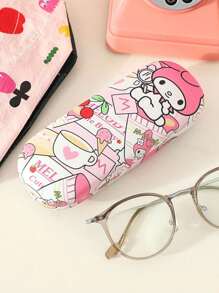 Sanrio 1pc Cute Cartoon Character Pattern Glasses Case, Crush Resistant Fashionable Eyeglasses Storage Case With Wear-Resistant Soft Lining, New And Simple Design, Convenient And Portable With Waterproof And Dustproof Function Suitable Various EyeGlasses Accessories For Women