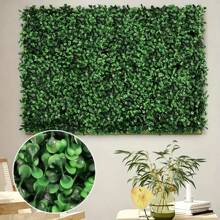 6pcs/12pcs Artificial Boxwood Vine Wall Panels DIY Resistant PE Fake Grass For Indoor/Outdoor Use - Easy To Hang, Maintenance-Free Realistic Faux Greenery For Garden Patio Wedding Holiday ,Christmas, Halloween, Easter, And More, Garden Decor Dense Leaf Design Durable Material Home Decoration