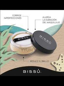 Polvo translúcido Bissú fijador maquillaje matifica controla brillo acabado natural suave ligero para todo tipo de piel larga duración make up esencial - "APIZA 06" - Ver 6