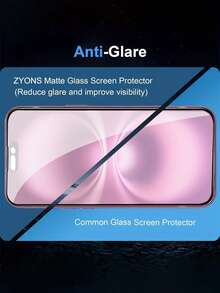 2pcs Matte Ceramic High-Definition Screen Protector Compatible With IPhone 16e/16 Pro Max/15/14 Plus/13/12/11 Pro Max, With Black Edges, Features Anti-Fingerprint, Anti-Glare And Maintains Touch Sensitivity, Designed For Gamers, Smooth Texture, Suitable For Phone Cases, Ideal For Daily, Office And Home Use - Clear - View 2