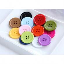 1 Inch (25mm) 15 Colors Assorted Buttons Sewing Flatback Button Multicolors Pack Of 90 With Box (Each Color 6 Pcs) - Multicolored - View 4