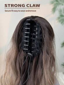 26 Inch Long Water Wave Heat Resistant Synthetic Ponytail, Daily Use Wig Hair Scrunchie For Women - Ombre - View 6