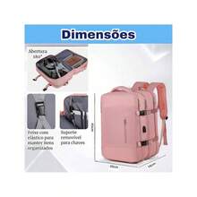 Viral Backpack Laptop Travel School Waterproof Executive Notebook Waterproof Tennis Storage-W01 - 玫瑰紅 - 查看 10