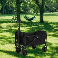 Collapsible Foldable Wagon Heavy Duty Utility Wagon For Sports Camping Shopping - Black - View 5