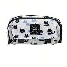 Large Capacity Cute Cat Pencil Case With Multi-Functional Storage Layout And Separate Compartments, Polyester Fabric, Soft And Snug Interior, Ideal Back To School Gift, Compact Small Size Designed For Students And Everyday Travel, Cat-Themed Organizer Box For Pencils, Pens, Erasers, Ruler, And Small Accessories, Practical Portable Storage Solution That Makes Organization Effortless And Stylish - Multicolor - View 5