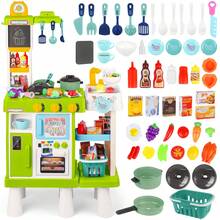 Kids Play Kitchen Set Pretend Cooking Toy With Accessories  Educational Kitchen Playset - Green - View 2
