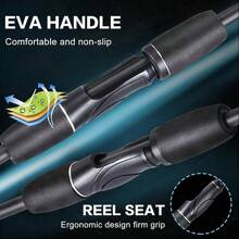 Vara de pesca ligera de 2Section de 1,8 m/5,91 pies - Material compuesto de fibra de carbono y fibrade vidrio, sistema de guía cerámico duradero y ligero, adecuado para Freshwater y agua salada, regalo ideal para Navidad, Día del Padre, cumpleaños - Barra de señuelos inflables, equipo de aventura al aire libre, mango ergonómico, material compuesto duradero