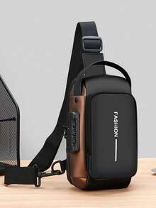 1 件装新款多功能男士胸包、运动/骑行单肩斜挎包带锁