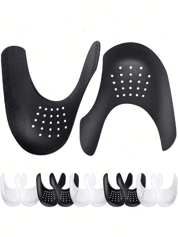1 Pair/3 Pairs Of Sports Shoe Toe Anti Wrinkle Covers, Shoe Protectors, Available In White And Black, With Anti Wrinkle Shields To Prevent Creases In Sports Shoes And Tennis Shoes, Lightweight And Durable, Comfortable And Breathable For Grils