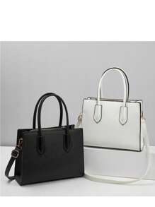 New Solid Color Toothpick Texture Women Small Square Handbag Crossbody Bag Tote Bag Suitable For Travel Shopping Multi-Layer Large Capacity Shoulder Bag, Eye-Catching Work Bags For Women, Best Mother Day Gifts Ever