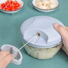 1pc, 16.91/30.43 Oz, Convenient And Durable Manual Kitchen Tool Set, Including Hand Meat Grinder, Garlic Press, Rotary Onion Chopper, Vegetable Slicer, Creative Fruit Grinder, Mincer, Easy Cooking Companion For Kitchen Ingredients Processing - Pink-500ml - View 9