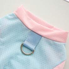 4pcs Dog Summer Breathable Mesh Vest With Leash Clip, Pet Cooling Clothes