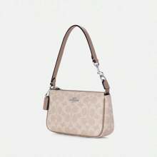Coach Nolita 19 Shoulder Bag In Signature Canvas Purse for Women Clutch Bag Vintage Underarm Bag Square Satchel Handbag Purse Ladies Travel Elegant Bag with Adjustable Detachable Strap - Sand Taupe1 - 查看 10