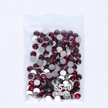 SS3-SS60 Deep Red High Quality Glass Flat Bottom Diamond With 12 Equal Cut Facets, Suitable For DIY Jewelry, Clothing And Other DIY Projects