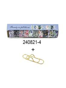 10 Rolls Of Vintage Bright Floral Pattern Washi Tape Set - Beautiful DIY Decorative Self-Adhesive Strips For Scrapbook Diary Decoration Washi Tape, Handmade Gifts For Friends Back To School