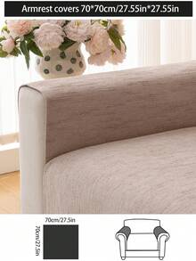 1pc All Season Sofa Cushion Cover, Modern Minimalist Non-Slip Sofa Seat Pad, Dust-Proof And Washable Sofa Slipcover, Light Coffee Color, Soft And Fade-Resistant, Pet-Friendly, Fits L-Shaped Sofa And 1/2/3/4 Seater Sofa - Khaki - View 8