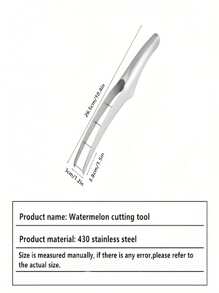 不锈钢西瓜切片机 - 易于抓握，高效水果切割器，切片均匀，非常适合新鲜西瓜的准备，厨房小工具，符合人体工程学设计，坚固耐用 - 彩色 - 查看 6