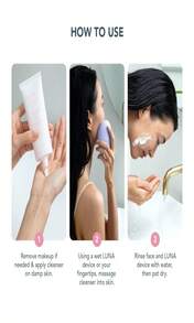 FOREO LUNA Micro-Foam Face Cleanser 20 - Exfoliating Face Wash - Pore Minimizer - All Skin Types Facial Cleanser - Travel Size - Vegan - Facial Skin Care Products With Vitamin E - 33oz