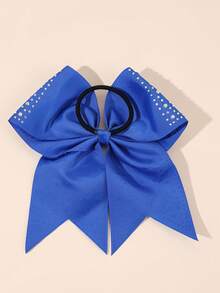 1件/2件/5件套 校园风啦啦队大蝴蝶结纯色发箍，燕尾服水钻装饰发圈，适合日常佩戴和运动 - 彩色 - 查看 9