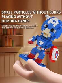 Takara Tomy Spider-Man Building Blocks IronMan Groot Brick Cartoon Character Rocket Raccoon Micro Rhinestone Small Particles Assembled DIY Building Block Toys Children Birthday Gift