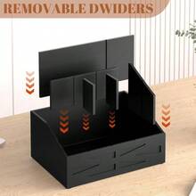 Large Mail Organizer Countertop, Farmhouse Desk And Kitchen Countertop Storage, Letter Sorter, Desk Mail And Bill Organizer, Desktop File And Paper Holder - màu đen - Xem 7