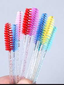 150支/套一次性睫毛刷、眉刷、眉梳、螺旋卷翘睫毛嫁接刷、化妆刷和眉毛移植卷翘梳。双用途螺旋睫毛刷，可用于眉毛和睫毛，具备睫毛刷、睫毛夹、睫毛梳和嫁接工具的功能。 - 彩色 - 查看 3