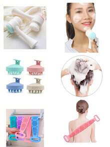 1 pieza Cepillo masajeador del cabelludo, exfoliante de silicona para el cabelludo, herramienta de lavado de cabello apta para todo tipo de cabello, mujeres, hombres, niños, mascotas, decoración del hogar y del baño, decoración de otoño, de vuelta a la escuela