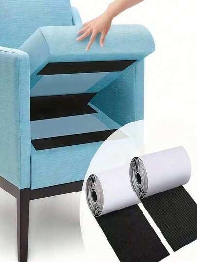 1 set de ruban adhésif antidérapant pour coussin de canapé, largeur de 5 à 10 cm, très résistant, adapté aux tissus, auto-agrippant, simple face, pour rideaux de fenêtre en maille, tapis de terrasse, fixation antidérapante pour tapis, sangle de fixation double face antidérapante pour coussin de canapé, convient pour tapis et mur, support pour coussin de canapé