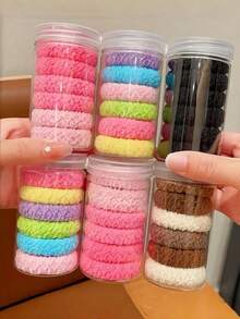 30pcs/Set Colorful Pleated Hair Bands Suitable For Girls' Ponytails, Playful And Elegant Braids, Versatile For Daily Wear(No Box) - Multicolor - View 1