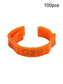 100pcs Red Blue Adjustable Chicken Foot Ring With Numbers 001-100 Reusable Identification Leg Bands Clip On Rings Tags For Poultry Chickens Ducks Gees - Multicolor - View 17