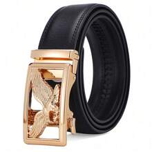 Men's Fashion Business Luxury Vintage Designer Brand Genuine Leather Belt High Quality Women Genuine Leather Dress Strap For Jeans - 黑色 - 查看 2