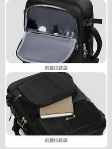 Korean Version Waterproof Men's Backpack High School Students Large Capacity Travel Leisure Business Computer Bag With Password Lock - Màu xanh lam - Xem 2