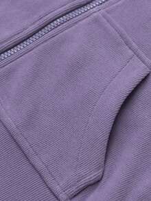 mini bala Young Girl Parent-Child Sweatshirt Autumn Sports Style Loose Sweatshirt - Purple - View 8