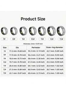 SIMSONLAB 2026 New Upgraded Water-Proof Smart Ring, Health Tracker, With Charging Compartment, Fitness, Steps, Distance, Calories, Sleep, Exercise, Remote Photo Control - Black - View 6