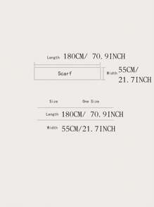 1件柔软纯色女士头巾，日常佩戴头巾，丝绸混纺素色长围巾，针织长袍配饰 - 駝色 - 查看 2