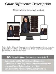 1/3/5pcs/Pack Ombre Braids Jumbo Braiding Hair Ponytail Synthetic Crochet Hair Extensions Fashionable For Daily Use Party Cosplay Halloween 24inch - Black Brown - View 9