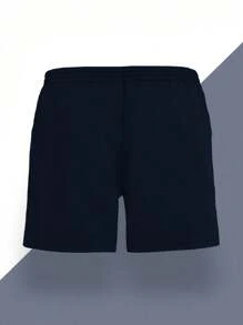 男士夏季印花图案抽绳腰斜口袋夏威夷速干双层网眼衬里短裤，撞色3D艺术印花，时尚休闲沙滩泳裤 - 彩色 - 查看 4