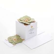 5PCS/10PCS Forest Green Wedding Packaging Box Gift Packaging Gift Box Empty Box Holiday Three-Dimensional Flower Design