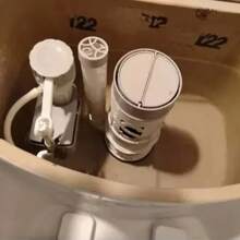 1 juego de herrajes y válvula de descarga para inodoro sistema dual pulsador de 20 cm. Kit completo de reparación de tanque de inodoro con válvula de llenado y aleta de válvula de inodoro - Blanco - Ver 7