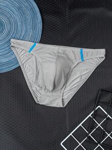 3pcs/Pack Men's Lightweight & Breathable Random Color Soft & Comfortable Briefs, Summer Random Solid Color Triangular Underwear For Men - Multicolor - View 7