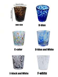 1pc Brown Tortoise Glass Cup Vintage Style Glass With Leopard Print, Premium Coffee Or Tea Cup For Living Room, Kitchen, Home Use - Rust Brown - View 5