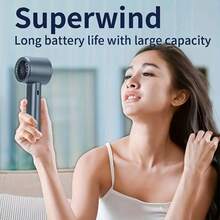 Get A Free Screen Protector With Every Order!120-Speed Ice Cooling Handheld Fan With Digital Display - Portable Mini Personal Fan For Women, Semiconductor Cooling Tech, Ultra-Quiet & Rechargeable, Stylish Travel/Office Fan (Multiple Colors) - Blue - View 4