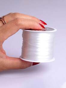 0.3mm Non-Elastic Fishing Wire (Approx. 60m) - Diy Bead Material/Jewelry Making Wire Transparent Polyamide/Nylon/Crystal Fishing Wire/DIY Bead Jewelry Material Accessories Transparent Wire Handmade Wire Crystal Fishing Wire Elastic Fishing Wire. - White - View 7