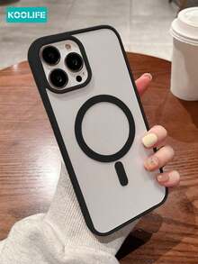 Koolife 1pc Acrylic Magnetic Wireless Charging Anti-Drop Slim Candy Color TPU Edge Phone Protective Case Compatible With  17 ProMax/17/17 Pro/17 Air/16/16 ProMax/16 Pro/16/15/15 Pro/15 ProMax/15 Plus/14/13/12/11.Holiday Phone Accessories.Phone Cases 14 Pink Phone Case 16 Pro Max Case Silicone Phone Case S25 Ultra Phone Case 14 Cases Fundas - 黑色 - 查看 6