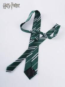 WB 1PC Harry Potter Officially Licensed Tie Hogwarts Gryffindor Slytherin Ravenclaw Manual Knotting Badge Striped Knit Fashions Tie Movie Peripherals British College Style Party Dress Up Props Shirts Accessories Creative Room Desktop Decorations Birthday Surprise Christmas Halloween Gifts For Family And Friends Harry Lover