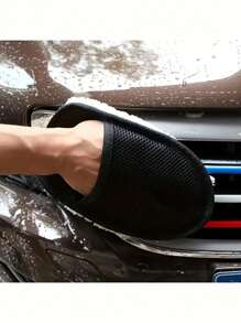 2pcs Soft Car Cleaning Gloves - Portable Durable Microfiber Detail Brush, Suitable For Interior And Exterior Car Washing, Multi-Functional Dusting And Cleaning Tool