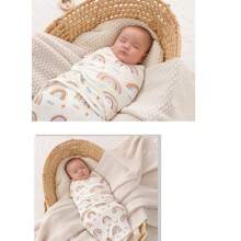 Cobertor de Envolvimento para Bebês, Saco de Dormir Anti-Sobressalto para Recém-Nascidos, Envoltório de Bebê Impresso para Todas as Estações