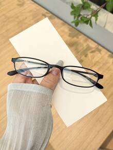 1 PC Women's Acrylic Light Glasses Casual Lightweight Soft Gesture Rectangle Flat Glasses For Daily Clothing Decor And Back To School - Nhiều màu - Xem 14